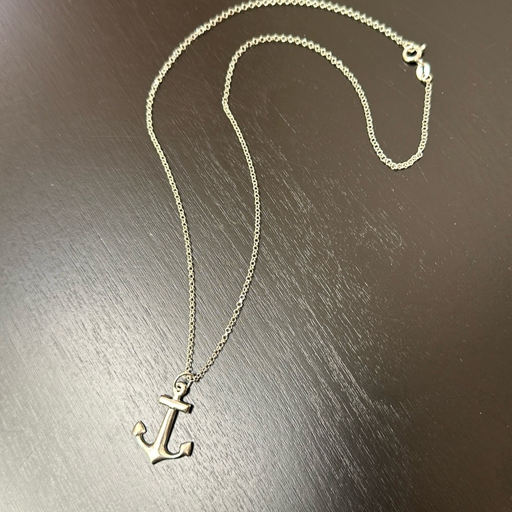 925 Sterling Silver anchor pendant necklace, NEW